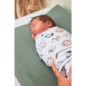 Κουβέρτα - υπνόσακος φασκιώματος Meyco Swaddle Animal Multicolor