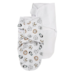 Σετ 2 κουβέρτες - υπνόσακοι φασκιώματος Meyco Swaddle Animal Multicolor