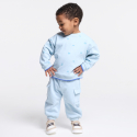 Obaibi Pantalon de jogging molleton bleu bebe fille