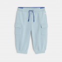 Obaibi Pantalon de jogging molleton bleu bebe fille