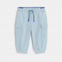 Obaibi Pantalon de jogging molleton bleu bebe fille