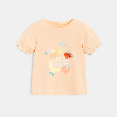 Obaibi Μπλούζα με μοτίφ φρούτα, πορτοκαλί για μωρά κοριτσάκια