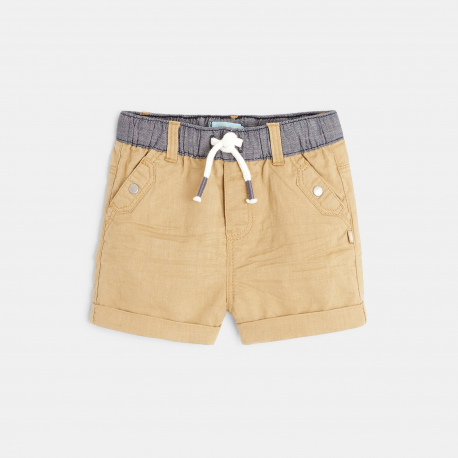 Obaibi Σορτς από λινό και βαμβάκι