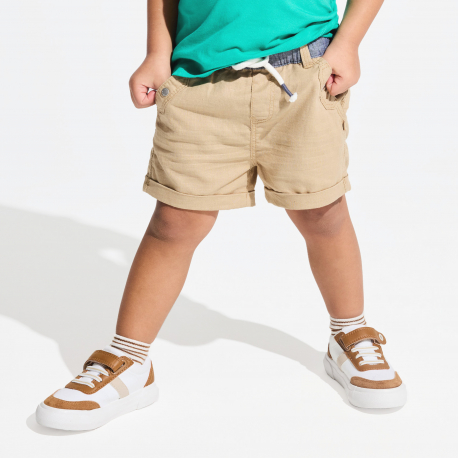 Obaibi Σορτς από λινό και βαμβάκι