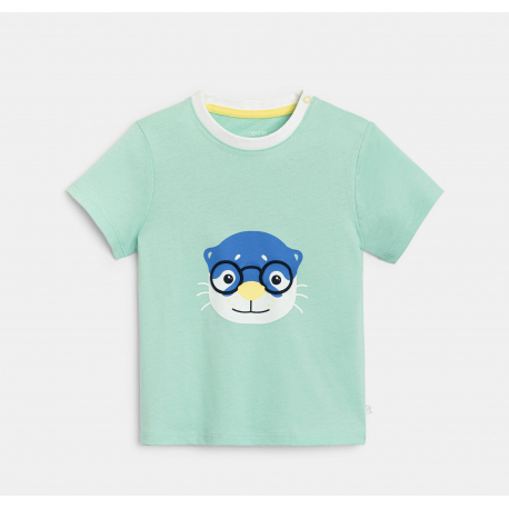 Obaibi Μπλούζα με ζωάκια πράσινη για μωρά αγοράκια