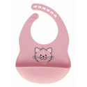 Σαλιάρα σιλικόνης FreeON® Kitty Pink