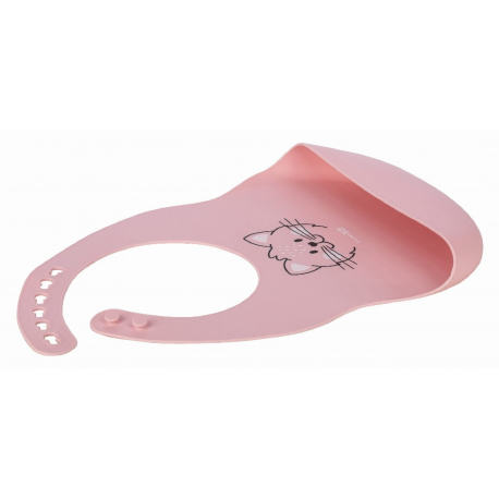 Σαλιάρα σιλικόνης FreeON® Kitty Pink