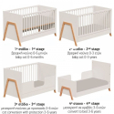 Βρεφικό κρεβάτι Casababy Oslo Ecru μετατρεπόμενο σε προεφηβικό