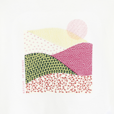 Okaidi T-shirt manches longues motif paysage blanc Fille