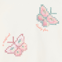 Okaidi T-shirt manches longues motifs papillons ecru Fille