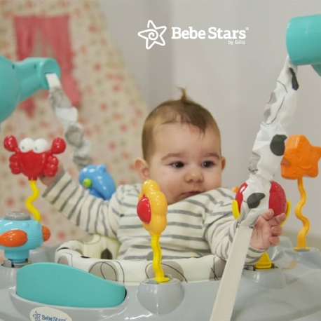Κάθισμα αναπήδησης Bebe Stars Sea Animals Grey