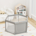 Πάρκο πολύγωνο Bebe Stars Nestilo Grey