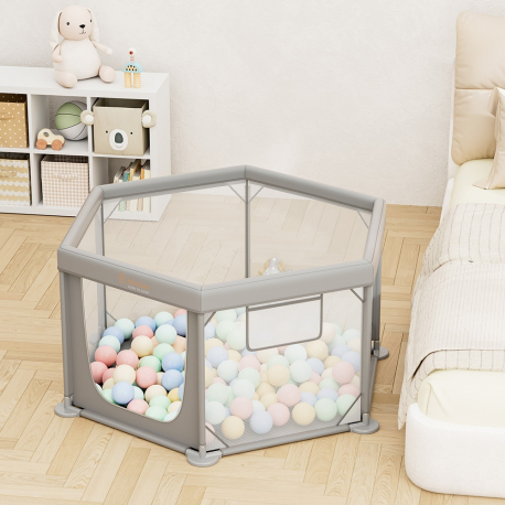 Πάρκο πολύγωνο Bebe Stars Nestilo Grey