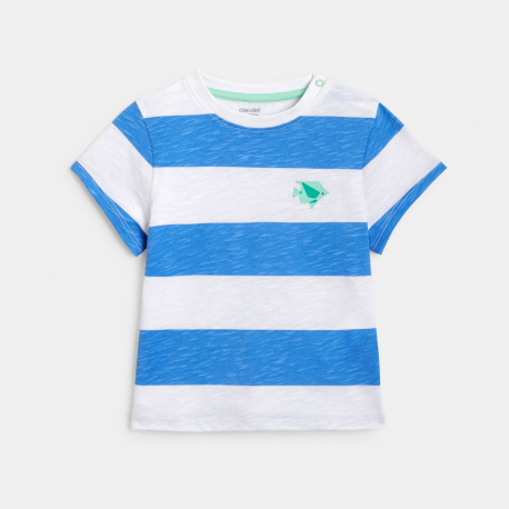 Obaibi Σετ μπλούζα και σορτς με ρίγες, μπλε για μωρά αγοράκια