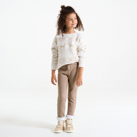 Okaidi Τζιν κολάν από μακό Milano με παγέτες για κορίτσια