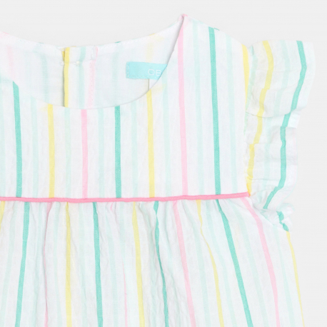 Obaibi Ολόσωμη φόρμα ριγέ πολύχρωμη για μωρά κοριτσάκια