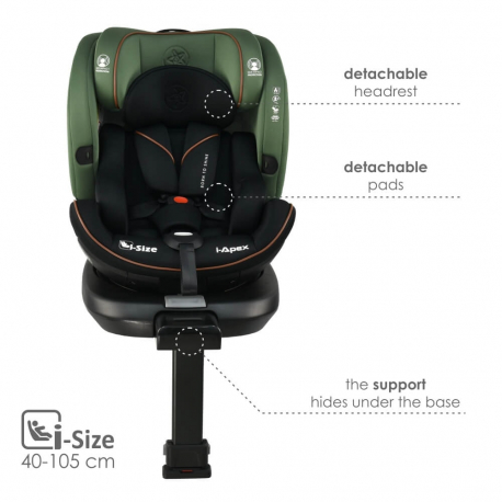 Κάθισμα αυτοκινήτου Bebe Stars i-Apex Green 40-150cm