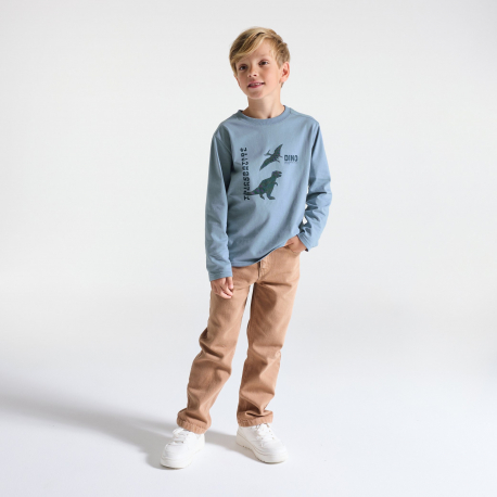 Okaidi Μπλούζα μακρυμάνικη με μοτίφ δεινόσαυρο για αγόρια
