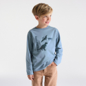 Okaidi Μπλούζα μακρυμάνικη με μοτίφ δεινόσαυρο για αγόρια