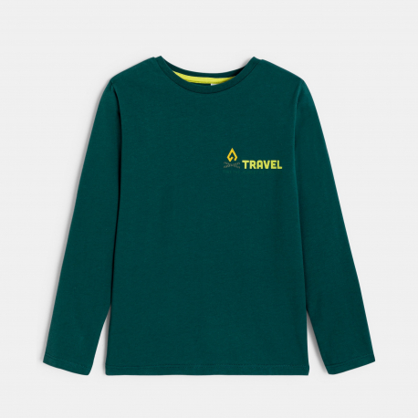 Okaidi Μπλούζα πράσινη με μοτίφ για αγόρια