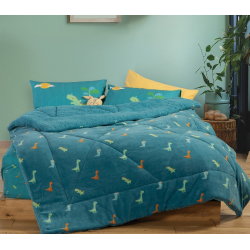 Παιδικό κουβερτοπάπλωμα μονό Nef-Nef Homeware Dinos On Wheels 160x220 cm