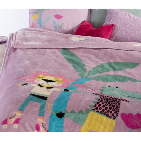 Παιδική κουβέρτα πολυέστερ μονή Nef-Nef Homeware Roller Friends 160x220 cm