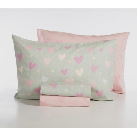 Σεντόνια μονά 3τμχ Nef-Nef Homeware Hearts Attack