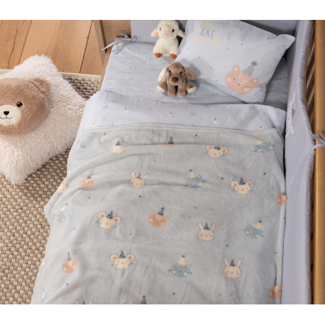 Κουβέρτα fleece κούνιας Nef-Nef Homeware Special Party 110x150 cm