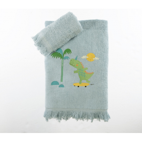 Παιδικές πετσέτες 2τμχ Nef-Nef Homeware Dinos On Wheels