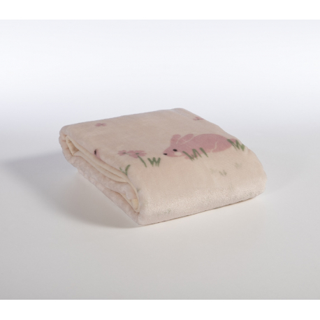 Κουβέρτα πολυέστερ κούνιας Nef-Nef Homeware Country Bunny 100x140 cm