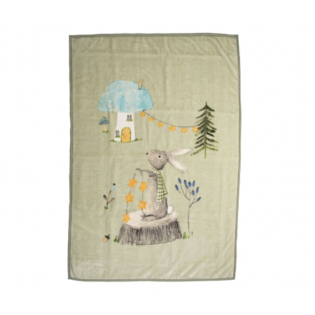 Παιδική κουβέρτα πολυέστερ μονή Nef-Nef Homeware Woodland Party 160x220 cm