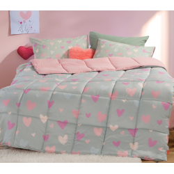 Παιδικό πάπλωμα Microfiber μονό Nef-Nef Homeware Hearts Attack 160x220 cm