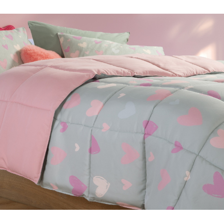 Παιδικό πάπλωμα Microfiber μονό Nef-Nef Homeware Hearts Attack 160x220 cm