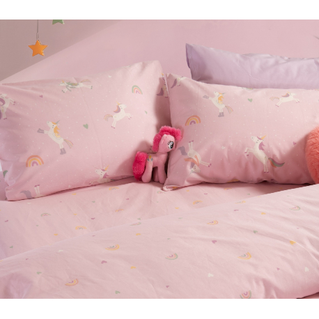 Σετ παπλωματοθήκη μονή Nef-Nef Homeware Unicorns Style