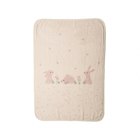 Κουβέρτα πολυέστερ αγκαλιάς Nef-Nef Homeware Country Bunny 75x100 cm