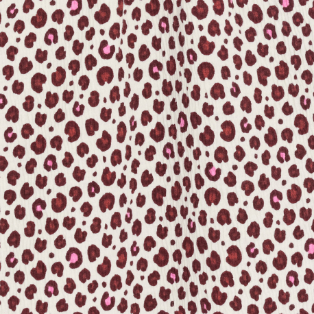 Obaibi Μπλούζα από ύφασμα seersucker με τυπωμένo λεοπάρ μοτίφ για μωρά κοριτσάκια