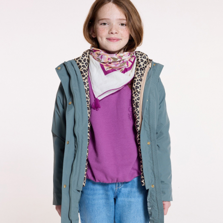 Okaidi Παλτό 3 σε 1 με κουκούλα και υδροαπωθητική προστασία χακί για κορίτσια