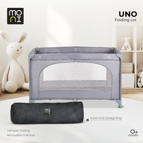 Παρκοκρέβατο Moni Uno Grey