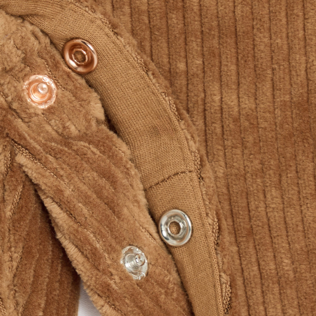 Obaibi Σαλοπέτα από κοτλέ βελούδο σε ανοιχτό καφέ για μωρά αγοράκια