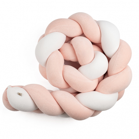 Πάντα πλεξούδα Catriss Baby Ροζ/Λευκό 200cm