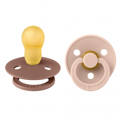 Πιπίλες Bibs® Colour Woodchuck/Blush Στρογγυλή No3, σετ των 2