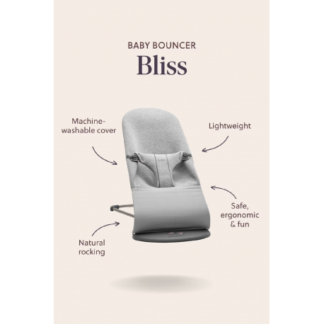Ριλάξ Babybjorn Bliss Woven Melange Light Grey