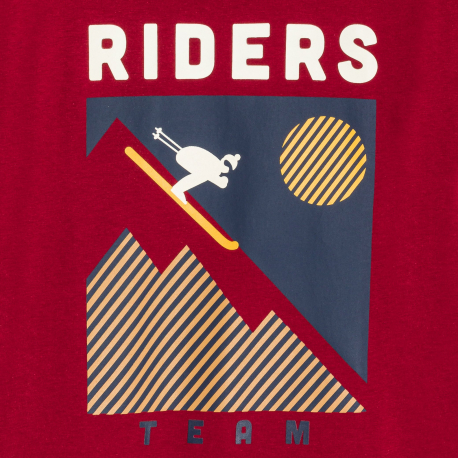 Okaidi T-shirt rouge manches longues a motif Garcon