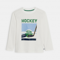 Okaidi T-shirt a motif blanc garcon