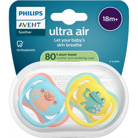 Σετ 2 πιπίλες Philips Avent Ultra Air 18m+ SCF349/58