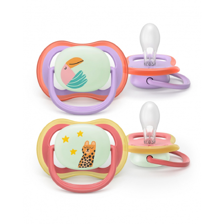 Σετ 2 πιπίλες νυκτός Philips Avent Ultra Air Nighttime 18m+ SCF376/32