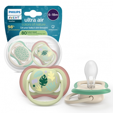 Σετ 2 πιπίλες Philips Avent Ultra Air 6-18m SCF087/17
