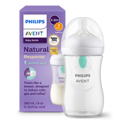Μπιμπερό Philips Avent Natural Response 3-6m με βαλβίδα AirFree Vent SCY673/01