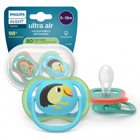 Σετ 2 πιπίλες Philips Avent Ultra Air 6-18m SCF087/11