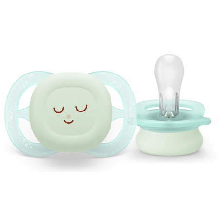 Σετ 2 πιπίλες νυκτός Philips Avent Ultra Start Nighttime 0-2m SCF075/18